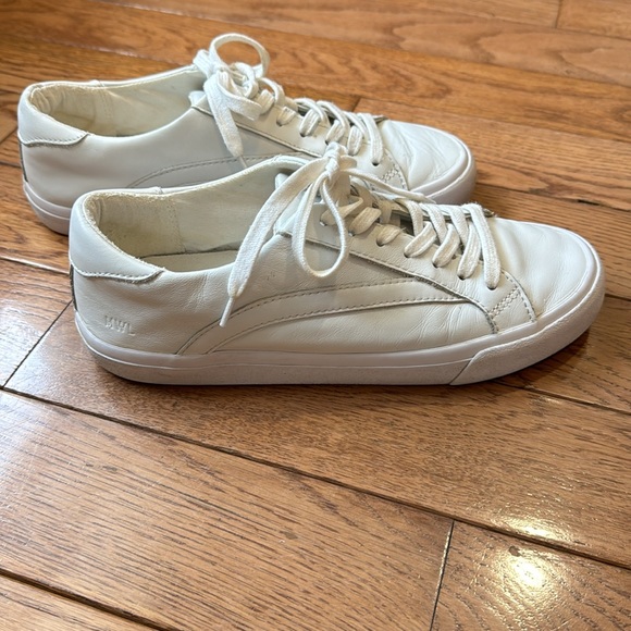 Madewell Low Top Sidewalk White Leather Sneakers - Picture 9 of 12